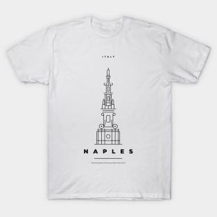 Naples Minimal Black Line Design T-Shirt